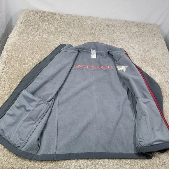 Arizona Coyotes NHL Softshell Jacket Men's Large Gray Embroidered Logo Full Zip